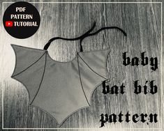 an image of a bat costume with the text baby, but 6 / 8 pattern on it