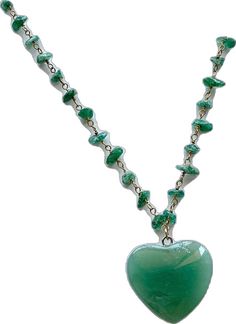 Green Necklaces Aesthetic, Green Aesthetic Necklace, Spiritual Necklace Green, Heart Necklace Aesthetic, Heart-shaped Green Necklace With Heart Beads, Butterfly Necklace Green, Green Butterfly Charm Necklace, Green Crystal Necklace, Necklace Y2k