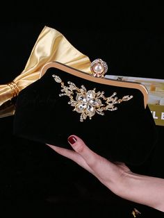 Bird in Bag - Velvet Luxe Handbag for Women Formal Rectangular Gift Bag, Elegant Portable Tote Shoulder Bag, Elegant Portable Tote Bag, Elegant Handheld Gift Bag, Elegant Large Capacity Bags As Gifts, Large Capacity Clutch Bag For Gifts, Elegant Satchel Box Bag For Gifts, Elegant Satchel As Gift Bag, Elegant Large Capacity Shoulder Pouch