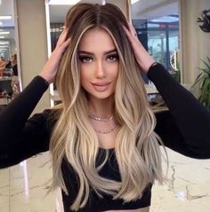 Ombré Hair Blonde, Ombré Blonde Hair, Ombre Blonde Hair, Blonde Looks, Baylage Hair, Sombre Hair, Blonde Hair With Roots, Ombre Hair Blonde, Brunette Hair With Highlights