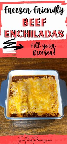 Freezer Beef Enchiladas Fill Your Freezer, Beef Freezer Meals, Easy Beef Enchiladas, Beef Enchilada Recipe, Breakfast Enchiladas, Easy Enchiladas