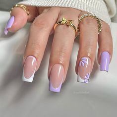 50+ Purple Nails You Need To Try! Lilac Nails, Purple Acrylic Nails, Spring Acrylic Nails, Purple Nail Designs, Lavender Nails, Colorful Nails, Casual Nails, Classy Acrylic Nails, Unique Acrylic Nails