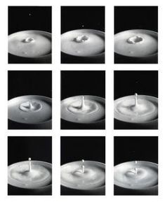 eight images of the same object in different positions, each with a single candle on it