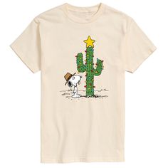 Peanuts - Spike Joe Cactus Christmas - Men's Short Sleeve Graphic T-Shirt Peanuts Christmas Tree, Burr Basket, Cactus Christmas, Teacher Fits, Snoopy Halloween, Charlie Brown Snoopy, Peanuts Christmas, Christmas Cactus, Snoopy Christmas