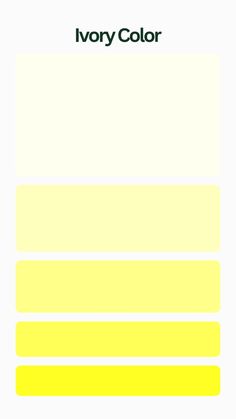 the color chart for ivory and yellow