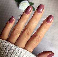 Nails Plain, Nails March, Popular Nail Colors, Mauve Nails, Trends Nails, Fall Gel Nails, Nail Colors Winter, Nails Trends