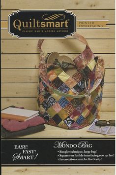 an advertisement for quiltsmart featuring a handbag