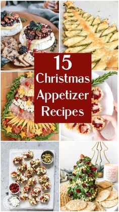 christmas appetizer recipes with text overlay