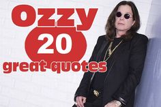 a man standing next to a wall with the words dizzy 16 great quotes on it