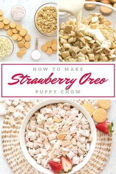 how to make strawberry oreo puppy chow