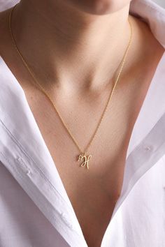 Necklace Initial H, Pendant With Initials, H Pendant Letter, Initial Necklace K, Letter Jewelry Initials, H Necklace Initial, H Letter Necklace, Butterfly Gold Pendant, Gold Letter Necklace Initials