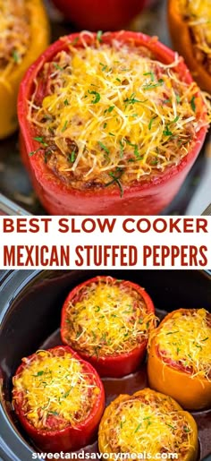 the best slow cooker mexican stuffed peppers