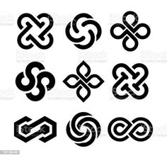 an image of celtic symbols in black and white royalty