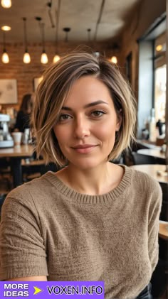 Cute Haircuts, Hair Cut Ideas, Hair 2024, Fun Hair, Penteado Cabelo Curto, Haircuts For Fine Hair, Bob Hair, Hair Do, Bob Haircut