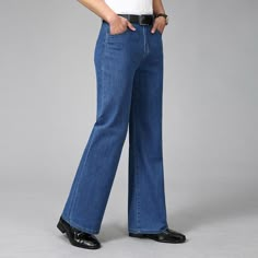 This item is for one pair of pants. Men Casual Straight Leg Jeans Denim Pants Slim Waist Trousers with Pockets Blue Please note this is in Asian sizing, smaller than western size e.g. UK, US, AU. Please check the measurements carefully before making a purchase. If you are not sure which size to buy, please provide height and weight, we will recommend a suitable size. Please allow 1-3cm discrepancy due to different measurement method. Color: light blue, dark blue Material: cotton blend Size: 27, Pants Large, Denim Trousers, Slim Waist, Slim Pants, Pair Of Pants, Stretch Jeans, Flare Pants, Jeans Style, Straight Jeans