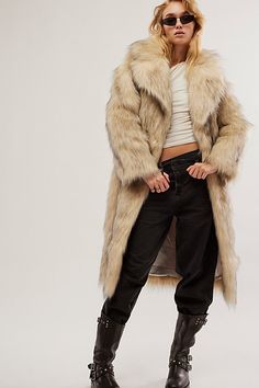 Cold Night, Faux Fur Coat, Boho Clothing, Boho Outfits, Fur Coat, Faux Fur, Knee Length, Free People, Coats Jackets