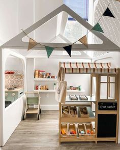 Cafe Play Area, House Area Preschool, Montessori Play Cafe, Coffee Shop Kids Corner, Play Cafe Design, Play Cafe Ideas Coffee Shop, Play Cafe For Kids, Kids Cafe Playroom, Kids Cafe Ideas