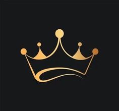 a gold crown on a black background