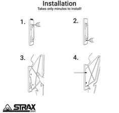 instructions for installing an installation door handle