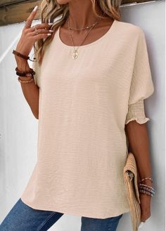 Color:Raw white;Size:XL;Package Contents:1 X T Shirt;Occasion:Other;Style:Casual; Stylish Tops For Women, Trendy Tops For Women, Fashion Catalogue, Loose Shirts, Plain Shirts, Trendy Tops, Shirt Sale, Color Khaki, Work Casual