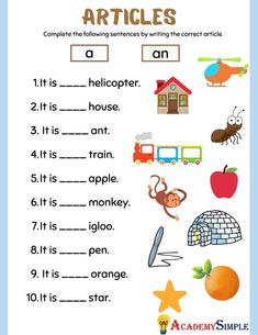 worksheet for kids to learn english with pictures and words