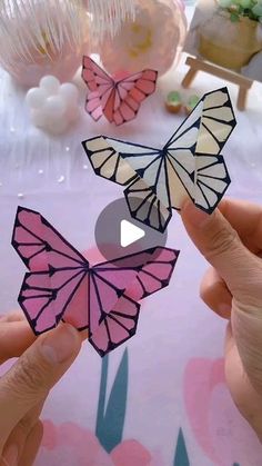 Paper Craft Ideas on Instagram Folded Butterfly, Craft Ideas Paper, Butterfly Bookmark, Ganesh Chaturthi Decoration, Origami Paper Folding, Butterfly Books, Paper Craft Ideas, Butterfly Template