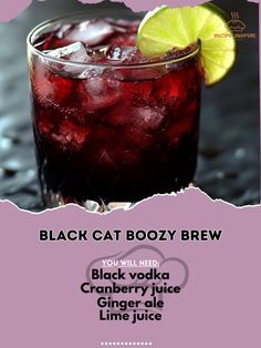 black cat boozy beer recipe with vodka and cranberry juice