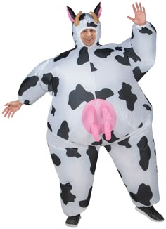 Adult Cow Inflatable Costume Cow Halloween Costume, Weird Costumes, Cow Costume, Crazy Costumes, Inflatable Costumes, Fancy Costumes, Halloween Inflatables, Halloween Express, Funny Costumes