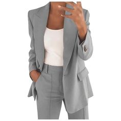 PRICES MAY VARY. business casual clothes for women work clothes for women office casual plus size business casual tops for women womens work clothes teacher womens business casual outfits curvy business casual outfits for women office day black clothes for women office casual tops women work clothes fall day business casual pants for women high waist casual outfits cotton work outfits for women office dress women's suits for work professional plus size suits for women 2023 trendy women's suit wo Womens Blazer Coat, Slim Cardigan, Blazer Casual, Elegant Blazers, Womens Suits Business, Ladies Blazer, Women Office, Blazer Set, Casual Suit