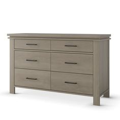 The Child Craft Denman Double Dresser uses exclusively 90-degree design details to bring a fun, contemporary style to your baby's nursery. stepped molding and metal pulls, adding to the simple, yet modern, craftsman aesthetic. 2 sophisticated finishes highlight the dresser's unique features. Pair with coordinating pieces from the Child Craft Denman furniture collection to seamlessly complete your childs bedroom. Size: One Size.  Color: Gray. Craftsman Aesthetic, Dresser For Nursery, Baby Dresser, Degree Design, Childs Bedroom, Bedroom Size, Modern Craftsman, Kids Dressers, Double Dresser