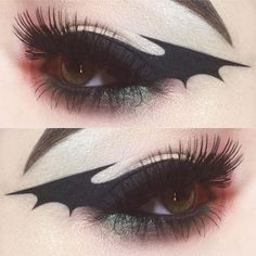 Bat Makeup, Fantasy Make-up, Halloweenský Makeup, Halloween Tattoo, Emo Makeup, Eye Makeup Designs