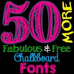 the 50 most popular and free chalkboard font styles are available for all types of projects