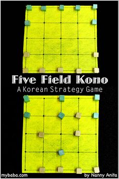 the cover of five field kono, a korean strategy game with sticky notes on it