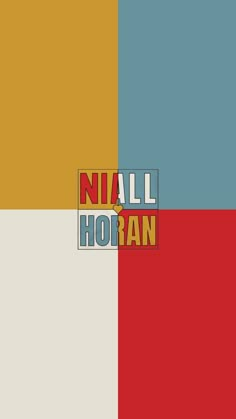 the words nail horan are placed in different colors and shapes on a multi - colored background