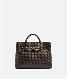 Small Andiamo Outfit Large, Bottega Bag, Bottega Veneta Handbag, Woven Leather Tote, Leather Stitching, Stylish Tote Bag, Bottega Veneta Bags, Bv Bag, Woven Design