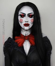 Saw Makeup, Jigsaw Makeup, Haunted House Makeup, Jigsaw Halloween, Saw Halloween, Maquillage Yeux Cut Crease, Horror Make-up