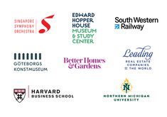 many different logos are shown together on a white background with the names of various businesses