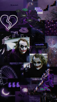 the dark knight collage has been altered to look like it is being watched by people