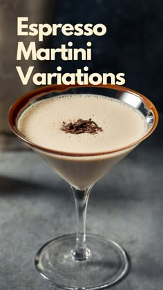 Espresso Martini Variations Cinnamon Espresso Martini, Espresso Martini With Espresso Vodka, Blended Espresso Martini, Espresso Alcohol Drinks, Espresso Vodka Martini, Espresso Liquor Drinks, Winter Espresso Martini