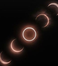 the solar eclipse is seen in this composite image