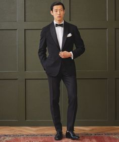 An essential for the sharp dresser, our luxurious Tuxedo Jacket is crafted in soft, breathable black linen from Italy. It’s a chic update on everything you love about the classic: modern, impeccable tailoring with a slim, tapered fit and a natural shoulder. Premium details include a satin shawl-style lapel, satin-cover Men’s Tuxedo Style, All Black Black Tie Wedding, Black Tie Wedding Men, Black Tuxedo Wedding Groom, Groom Tuxedo Wedding Classy, Black Tie Attire Men, Wedding Tuxedo For Men, Black Tie Men, Men Wedding Attire Guest