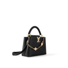 LOUIS VUITTON® - Capucines Bb - Black Lv Capucines Bb, Louis Vuitton Black Bag, Elizabeth Windsor, Black Louis Vuitton Bag, Tas Louis Vuitton, Lv Capucines, Louis Vuitton Capucines Bb, Luxurious Brands, Sac Louis Vuitton