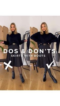 Mid Length Skirt Outfit, Long Skirt With Boots, Midi Skirt With Boots, Skirt Boots Outfit, Skirt Outfits With Boots, Dress Boots Outfit, Lydia Tomlinson, Black Skirt Outfits