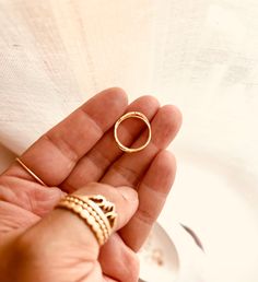 A ring made of 14k gold filled, suitable for 24/7 wear, with a unique combination of styles. Size #3 only. This listing is for (1) ring. Tiny 14k Gold Filled Everyday Jewelry, Dainty Adjustable Stackable Rings For Everyday, Adjustable Dainty Stackable Rings For Everyday, Dainty Adjustable Rings For Everyday Wear, Dainty Tiny Jewelry For Everyday Wear, Dainty Tiny Jewelry For Everyday, Everyday Hypoallergenic 14k Gold Stackable Rings, Gold Plated Stackable Hoop Jewelry, 14k Gold Open Ring Jewelry For Promise