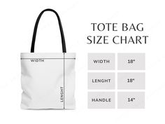 White Tote Bag With Flat Pocket, Versatile Large Capacity Canvas Bag For On-the-go, Pola Tote Bag Canvas, Tote Bag Measurements, Tote Bag Size Chart, Tote Bag Technical Drawing, Bag Size Chart, Image Logo, Tote Bag Size