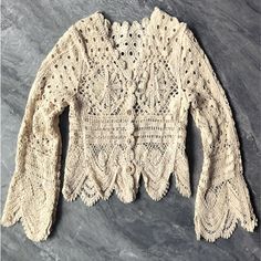 -Iridescent Sun Protective Top for Women - New Loose-Fit, Lightweight Long Sleeve, Crochet Lace Short Shirts Cardigan -Dimensions:  --Length: 42CM --Sleeve length:51cm;  -Material: Cotton; -Style: Casual/Sweat. -One size fits all. See more awesome laces @ https://etsy.me/2wQ9ogz We will usually post the item(s) within 1-3 business days of receiving the cleared payment.  To save shipping fees for our customers, we prefer the normal economical shipping service, it will take about 7-21 working days to arrive for you. Free shipping on orders over $35 Crochet Lace Shirt, Long Sleeve Crochet, Crochet Lace Shorts, Sleeve Crochet, Lace Short, Top For Women, Short Shirts, Cotton Style, Crochet Lace