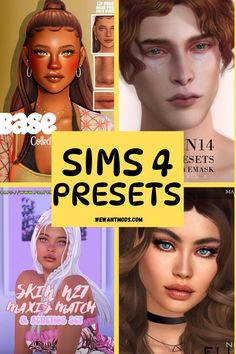 sims 4 presets Sims 4 Presets, Protruding Eyes, Sims 4 Cc Eyes, Straight Nose, Droopy Eyes, Almond Shaped Eyes, High Cheekbones, Nose Shapes, Sims 4 Dresses