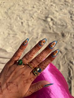 Summer Nails Art, Trendy Summer Nails, Trendy Manicure, Summer Nails 2023, Fancy Fits, Edge Nails, Manicure Inspiration, Nails Today, Vacation Nails