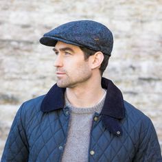 The warm wool cap for fall and winter! Quality craftsmanship, imported from Ireland. Quilted interior for additional warmth and comfort. A traditional Irish cap with contemporary style. Elasticated to ensure a comfort fit every time. Size: M.  Color: Gray.  Gender: male.  Age Group: adult. Windproof Hats For Cold Weather In Fall, Navy Wool Casual Hat, Winter Flat Cap For Cold Weather, Casual Navy Wool Hat, Fall Outdoor Flat Cap, Classic Warm Wool Hat, Warm Wool Hats For Fall, Navy Cap For Winter, Navy Winter Cap