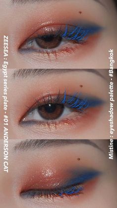 Matte Make Up, Blue Eye Shadow, Eye Shadow Makeup, Shadow Makeup, Edgy Makeup